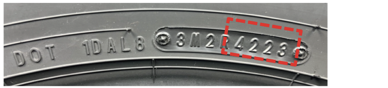 DATE OF TIRE MANUFACTURE